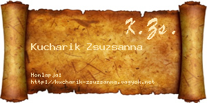 Kucharik Zsuzsanna névjegykártya